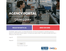 Tablet Screenshot of agencyportal.smartwork.com